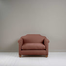 Dolittle Love Seat in Laidback Linen Sweet Briar, Front View - Nicola Harding