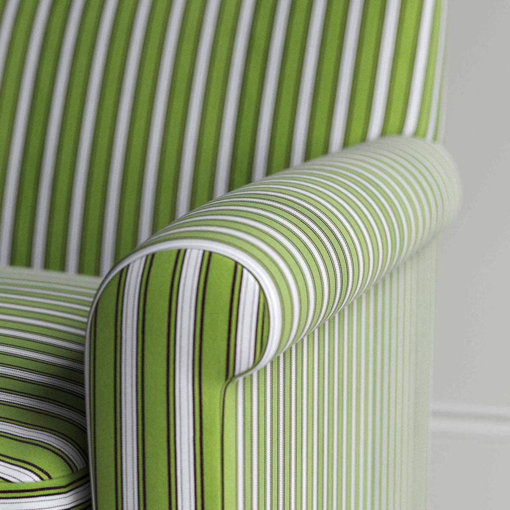  Idler Love Seat in Colonnade Cotton, Green and Wine 