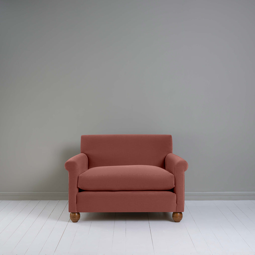 Idler Love Seat in Intelligent Velvet Damson - Nicola Harding