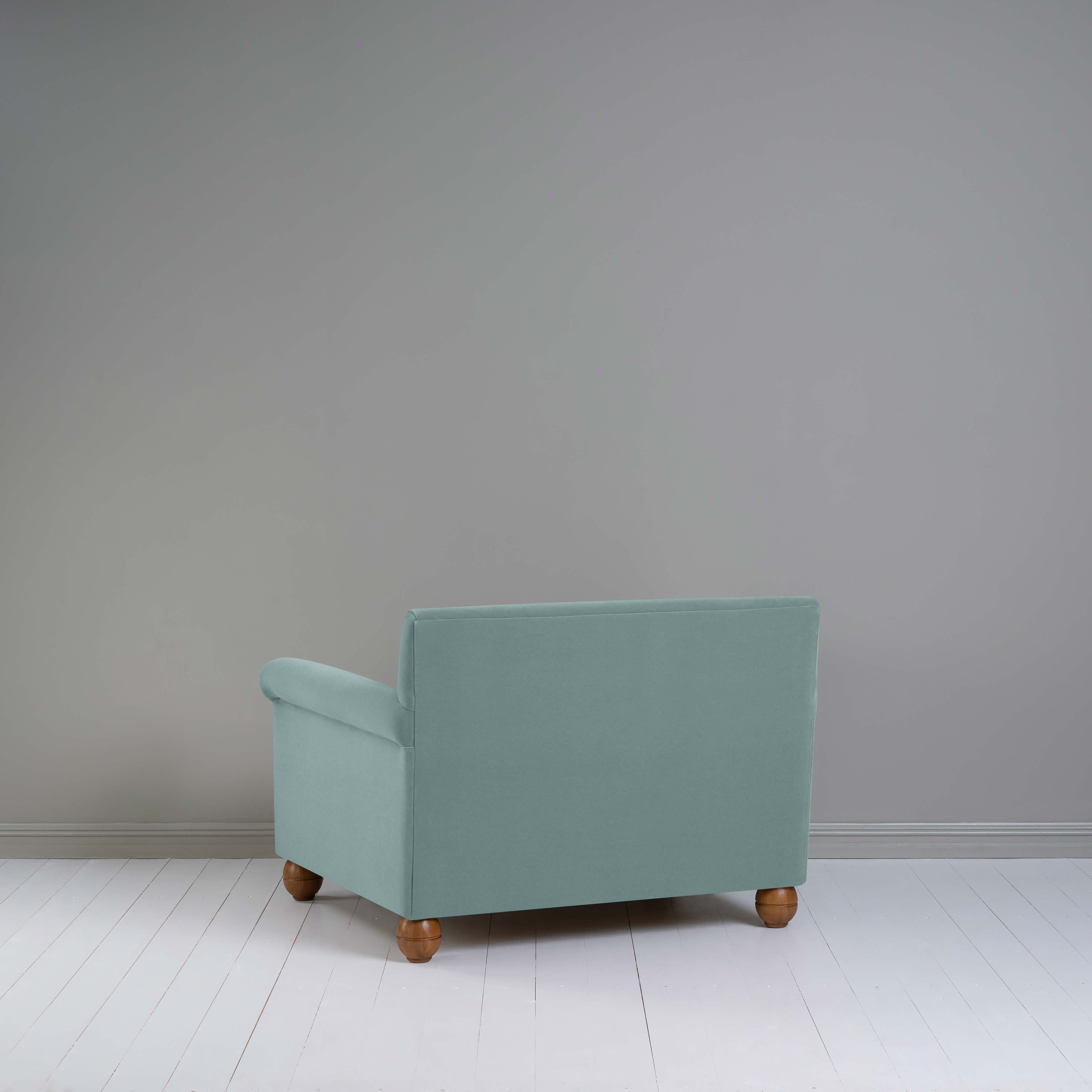 Idler Love Seat in Intelligent Velvet Mineral - Nicola Harding