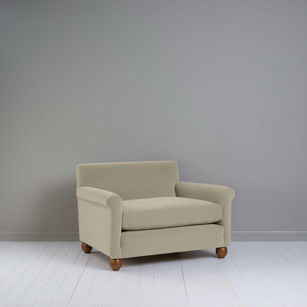 Idler Love Seat in Intelligent Velvet Moonstone - Nicola Harding