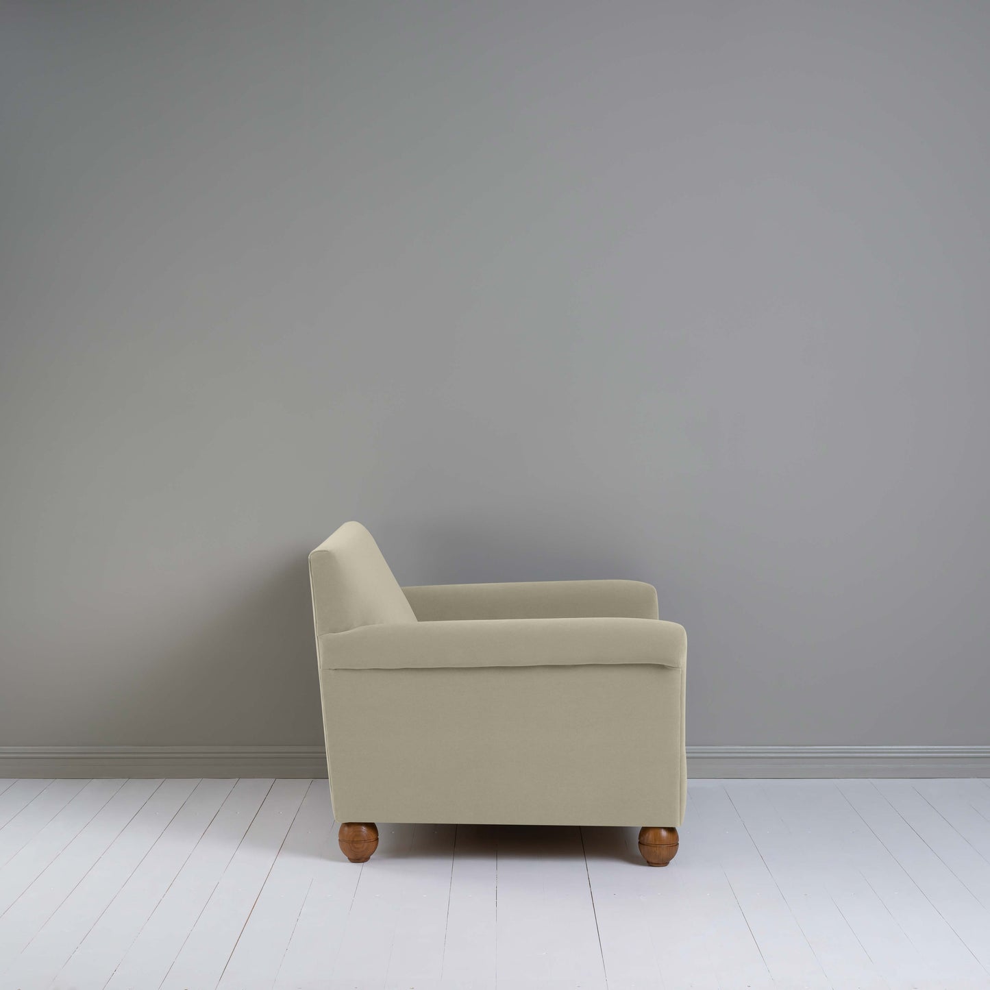 Idler Love Seat in Intelligent Velvet Moonstone - Nicola Harding