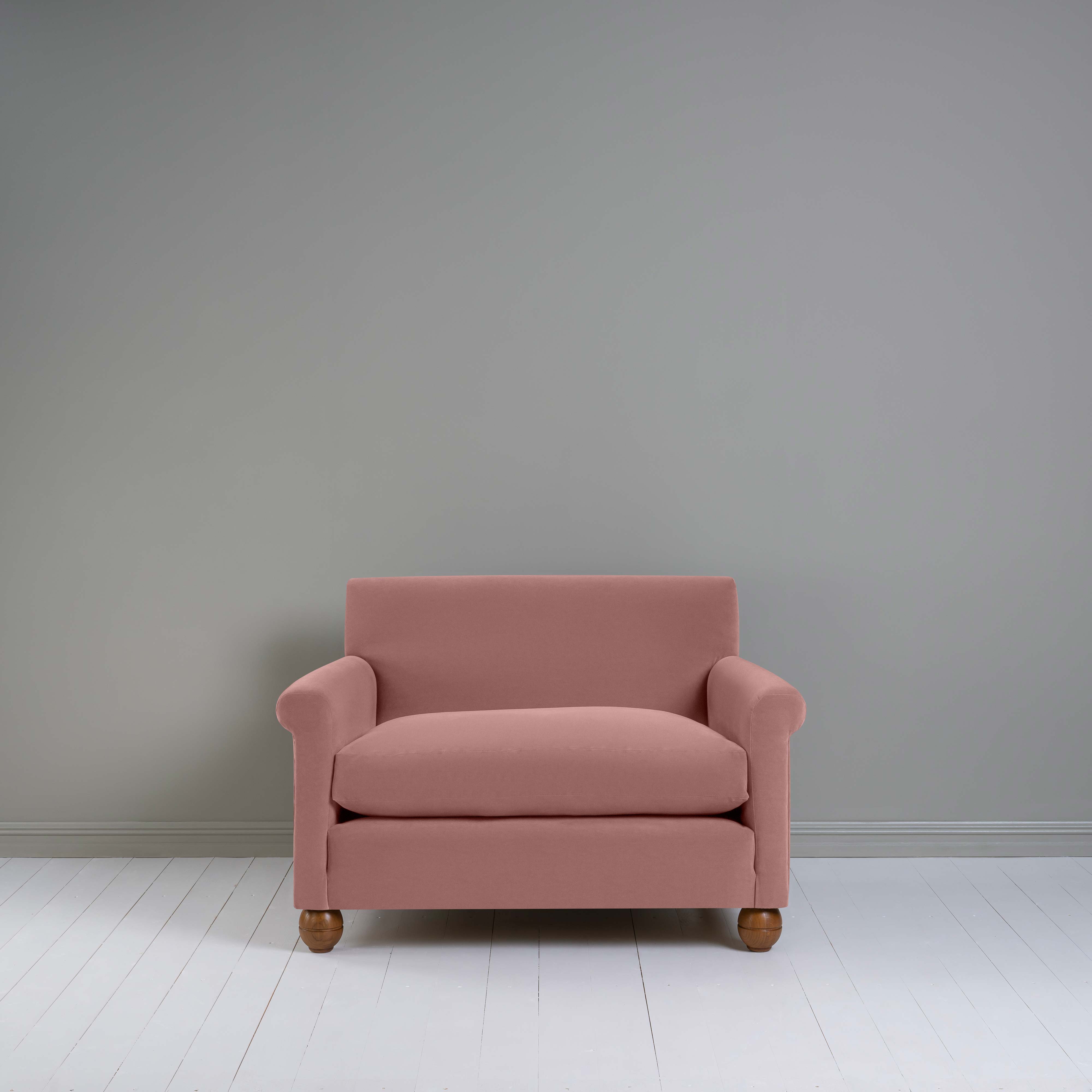 Idler Love Seat in Intelligent Velvet Rose - Nicola Harding
