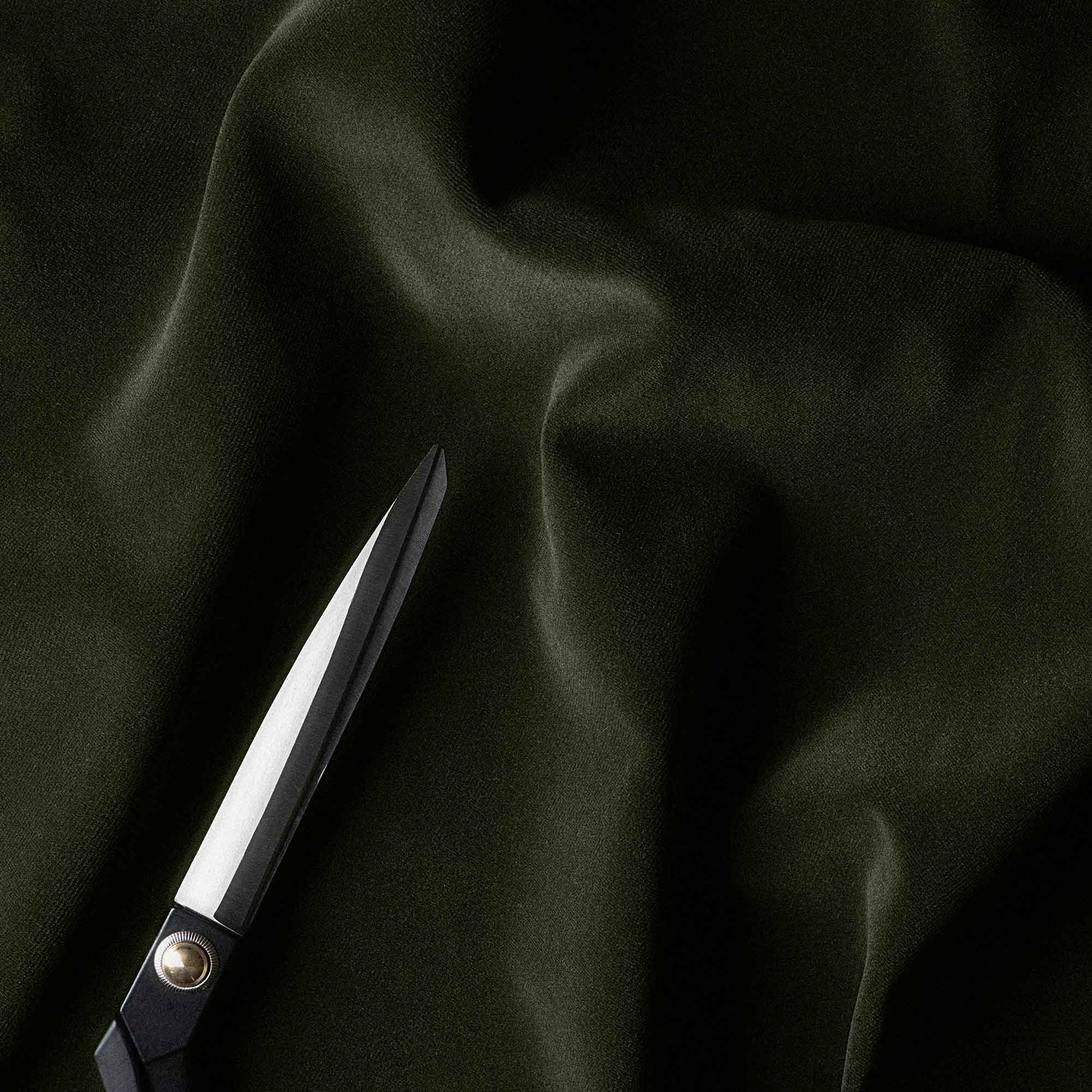 Idler Love Seat in Intelligent Velvet Seaweed - Nicola Harding