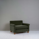 Idler Love Seat in Intelligent Velvet Seaweed - Nicola Harding