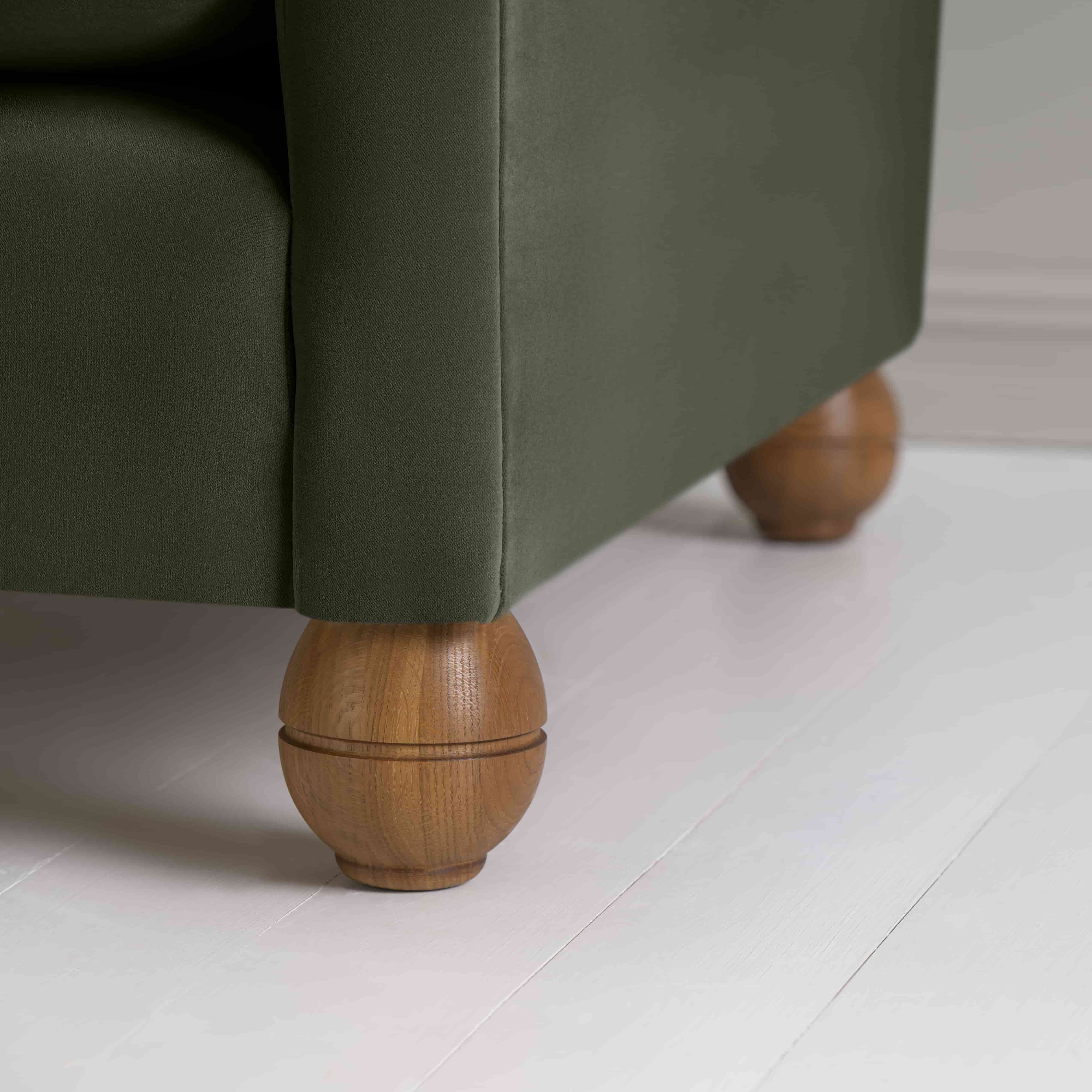 Idler Love Seat in Intelligent Velvet Seaweed - Nicola Harding