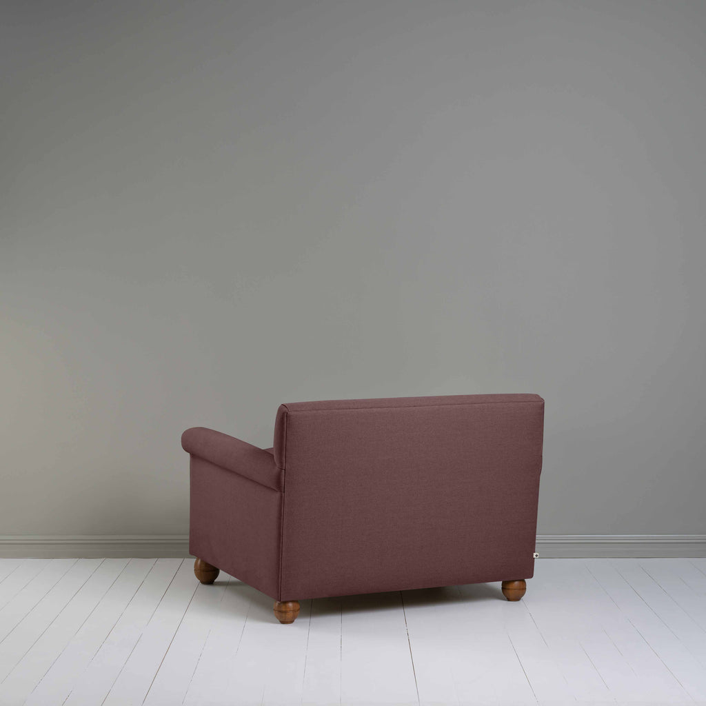 Idler Love Seat in Laidback Linen Damson - Nicola Harding