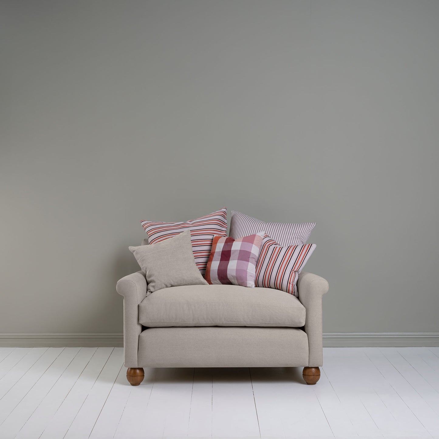 Idler Love Seat in Laidback Linen Pearl Grey