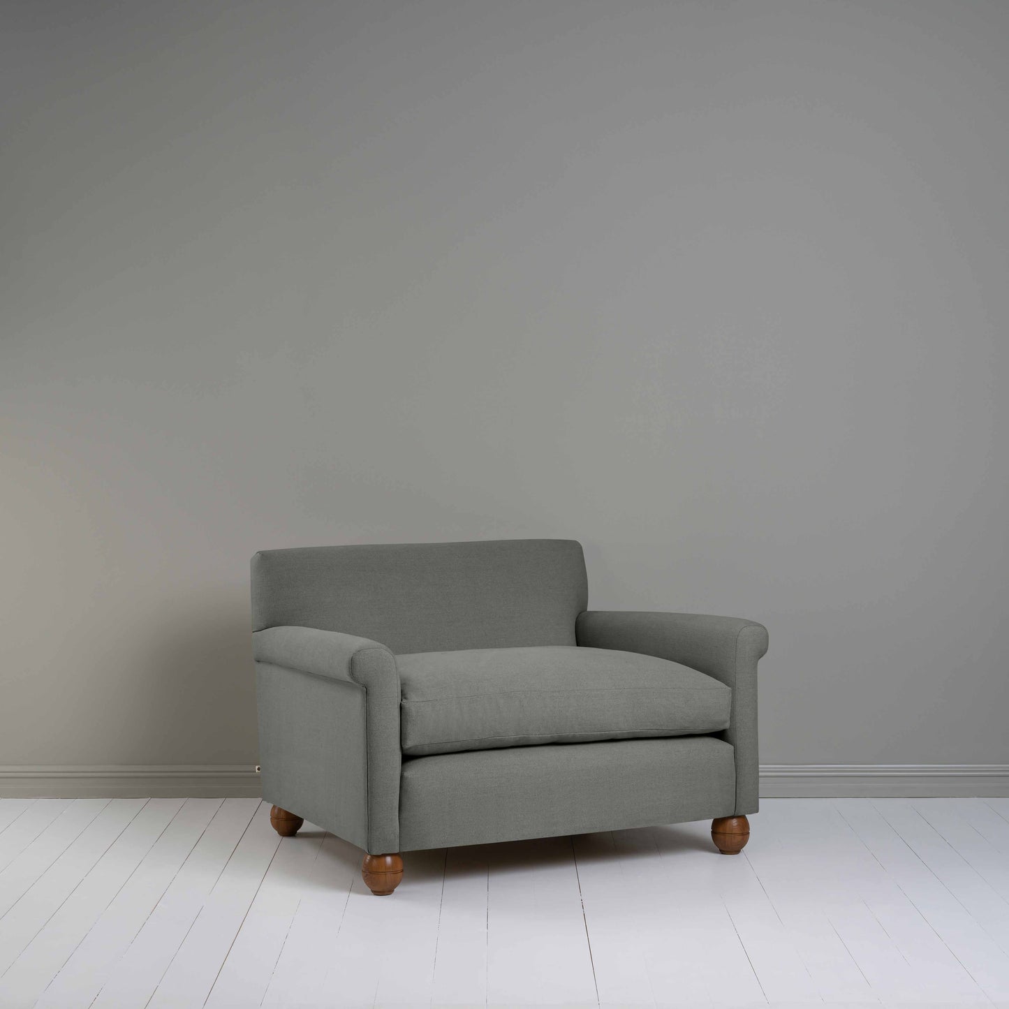 Idler Love Seat in Laidback Linen Shadow