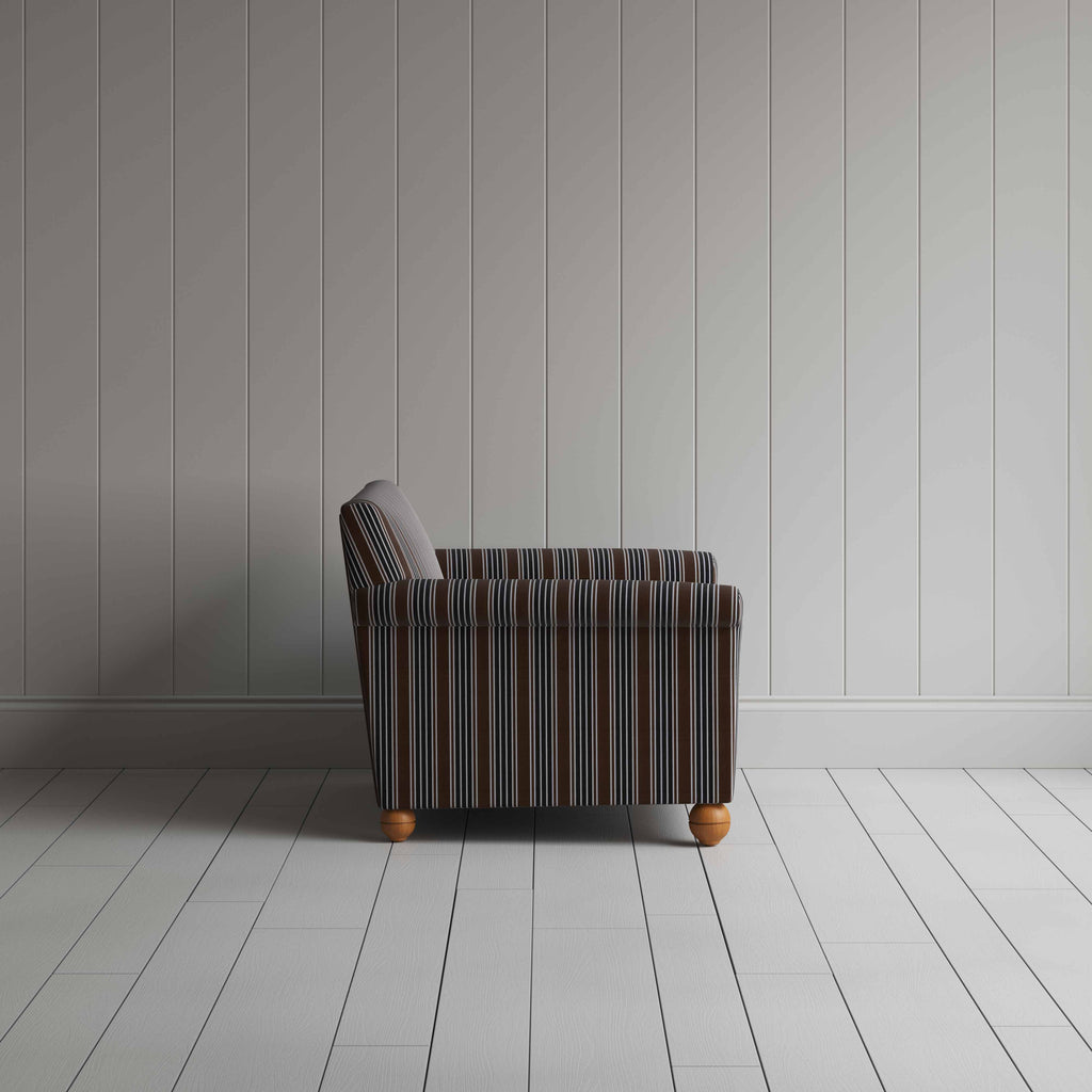 Idler Love Seat in Regatta Cotton, Charcoal - Nicola Harding