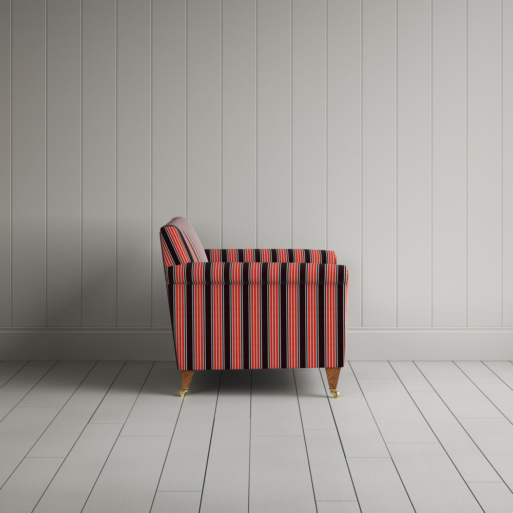 Idler Love Seat in Regatta Cotton, Flame - Nicola Harding
