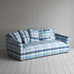 image of More the Merrier 4 Seater Sofa in Checkmate Cotton, Blue