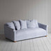 image of More the Merrier 4 Seater Sofa in Ticking Cotton, Aqua Brown