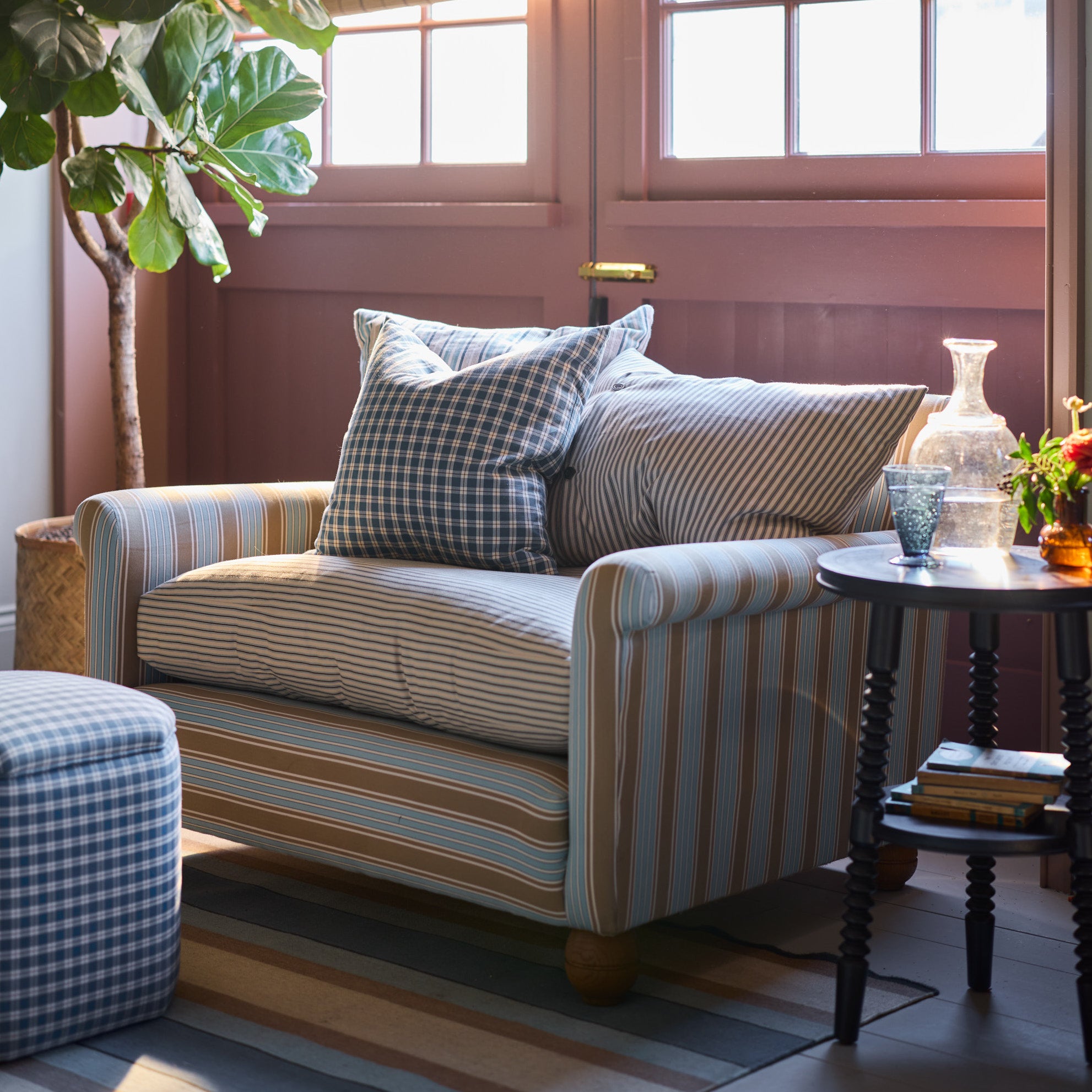Spindle Side Table, Oiled Oak