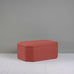 image of Hither Hexagonal Ottoman in Laidback Linen Rouge