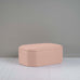 image of Hither Hexagonal Ottoman in Laidback Linen Dusky Pink
