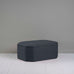 image of Hither Hexagonal Ottoman in Laidback Linen Midnight