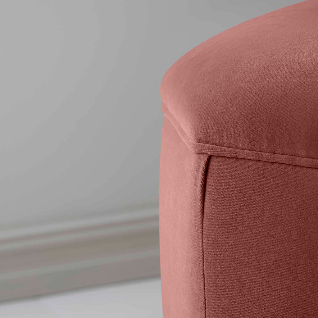 Hither Hexagonal Storage Ottoman in Intelligent Velvet Damson - Nicola Harding