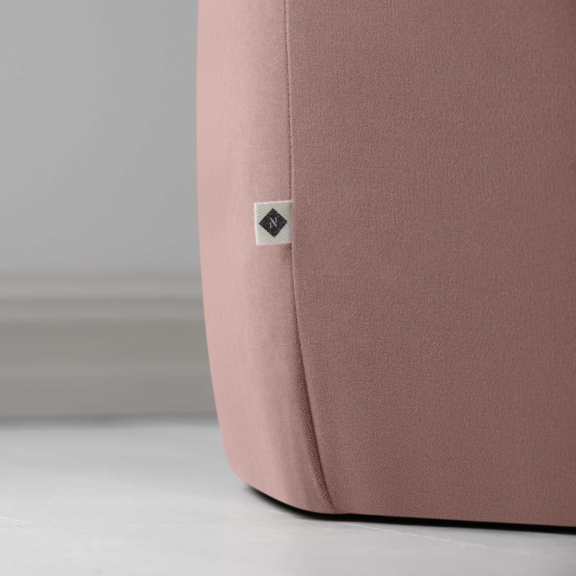 Hither Hexagonal Ottoman in Intelligent Velvet Rose - Nicola Harding