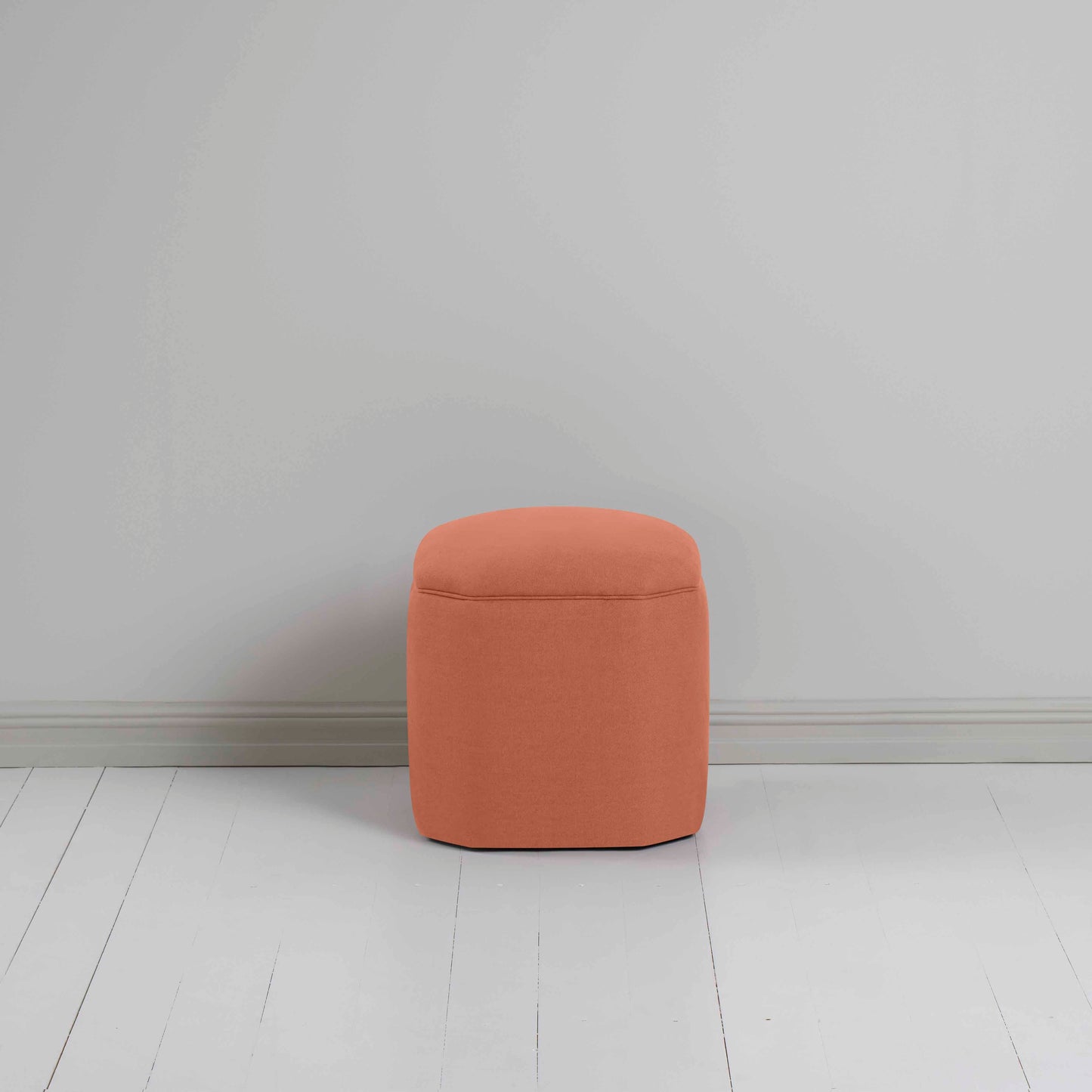 Thither Hexagonal Ottoman in Laidback Linen Cayenne