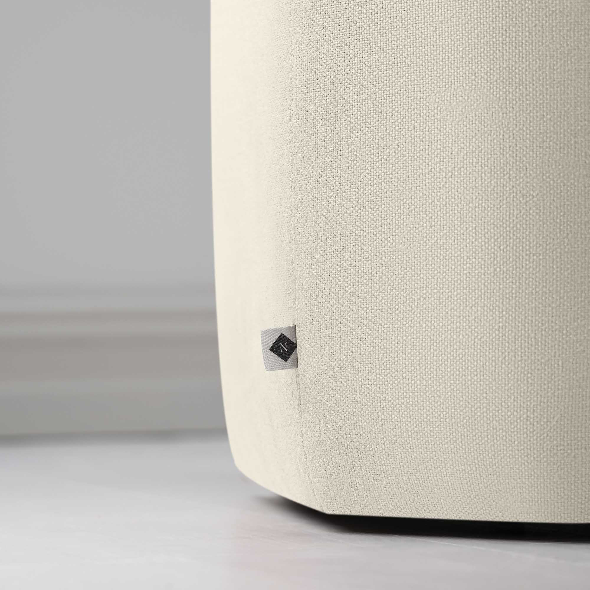 NiX Special tag on Thither Hexagonal Ottoman in Laidback Linen Dove