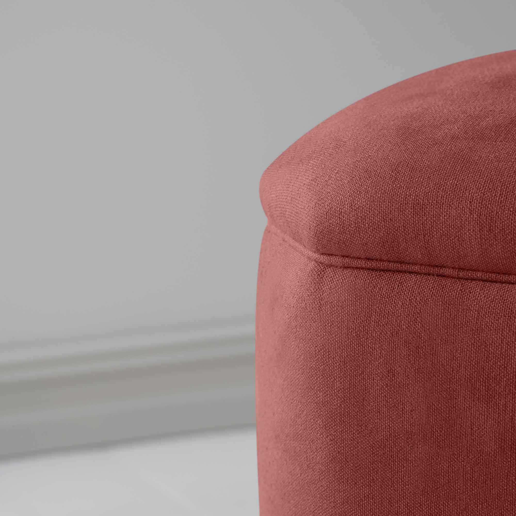  Thither Hexagonal Ottoman in Laidback Linen Rouge 