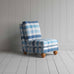 image of Perch Slipper Armchair in Checkmate Cotton, Blue