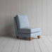 image of Perch Slipper Armchair in Slow Lane Cotton Linen, Blue