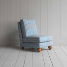Perch Slipper Armchair in Slow Lane Cotton Linen, Blue - NiX