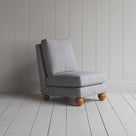 Perch Slipper Armchair in Ticking Cotton, Blue Brown -  By NiX