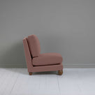 Perch Slipper Armchair in Intelligent Velvet Dusky Pink, Side View - NiX