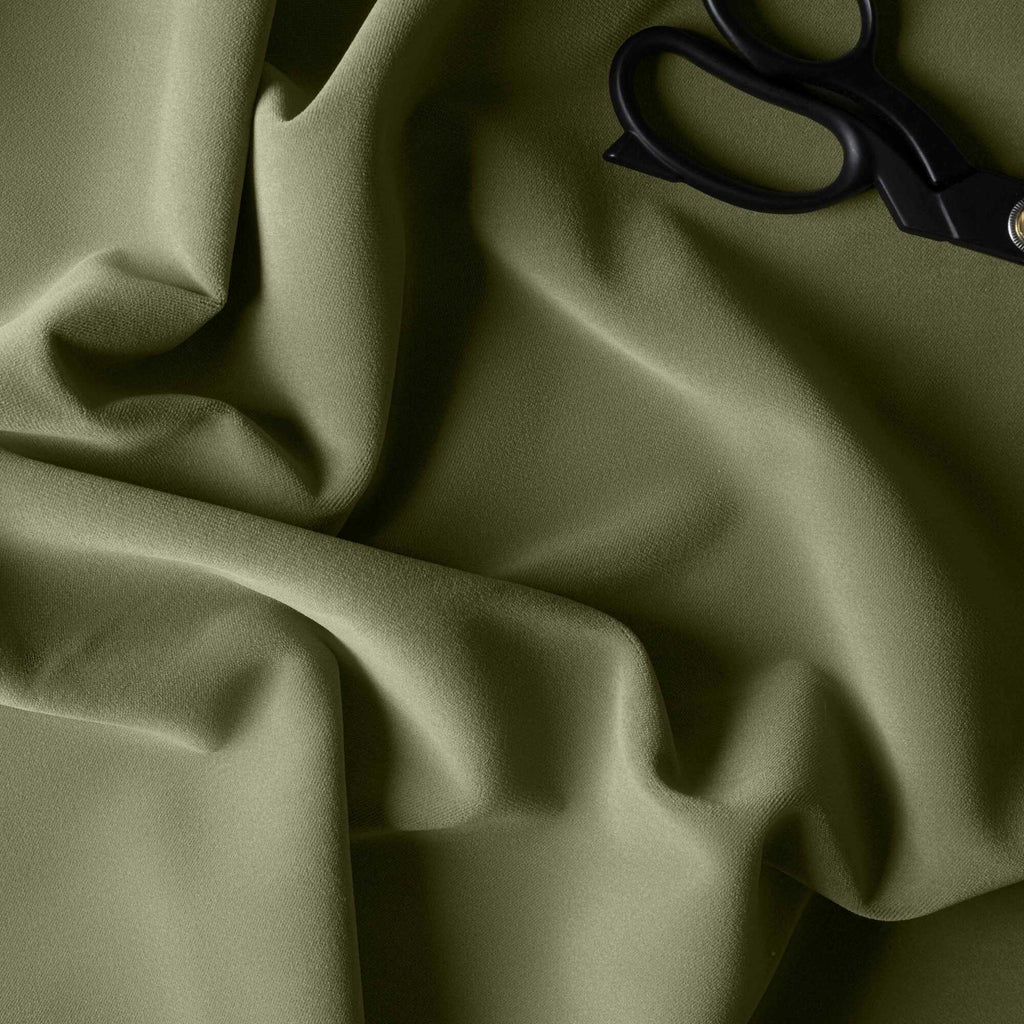 Intelligent Velvet Green Tea Fabric With Scissor  - NiX