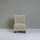 Perch Slipper Armchair in Intelligent Velvet Moonstone Front View - NiX