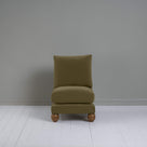 Perch Slipper Armchair in Intelligent Velvet Sepia, Front View - NiX