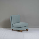 Perch Slipper Armchair in Laidback Linen Cerulean - NiX