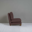 Perch Slipper Armchair in Laidback Linen Damson, Side View - NiX
