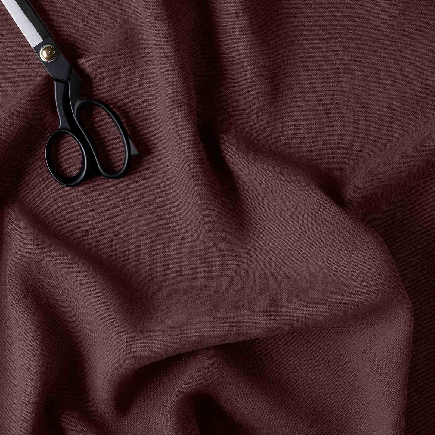Laidback Linen Damson Fabric With Scissor - NiX