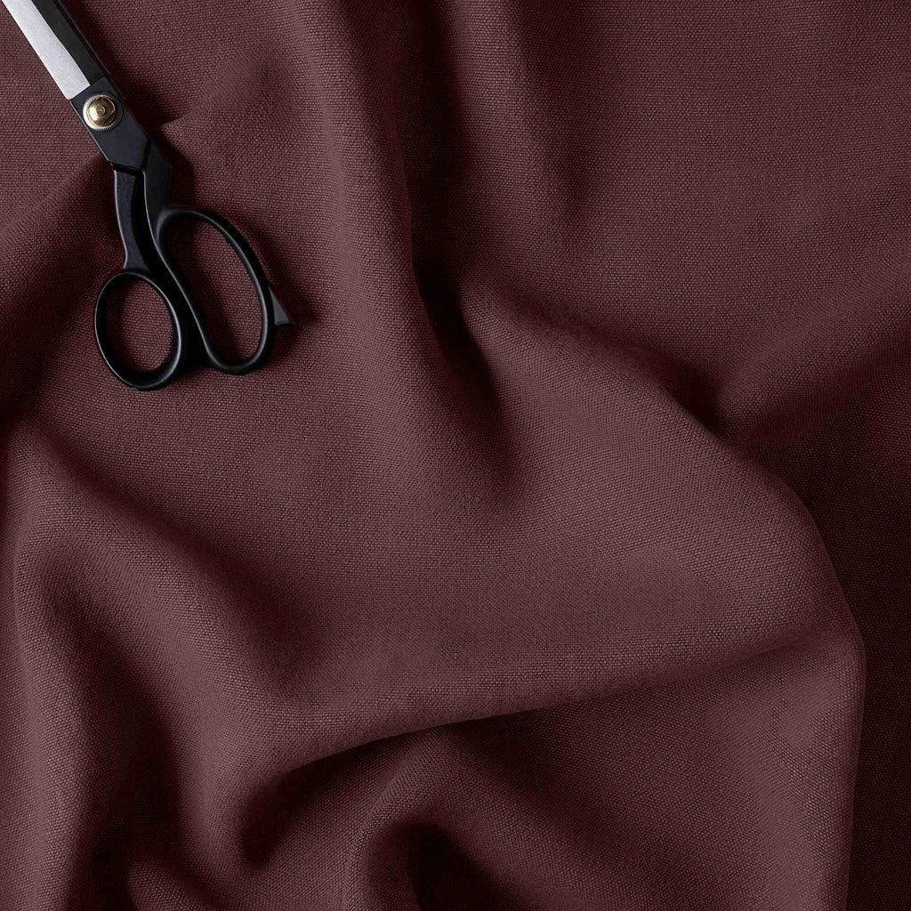 Laidback Linen Damson Fabric With Scissor - NiX