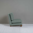 Perch Slipper Armchair in Laidback Linen Mineral, Side View - NiX