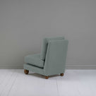 Perch Slipper Armchair in Laidback Linen Mineral, Back View - NiX