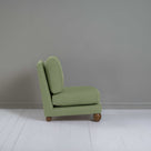 Perch Slipper Armchair in Laidback Linen Moss, Side View - NiX