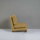 Perch Slipper Armchair in Laidback Linen Ochre, Side View - NiX