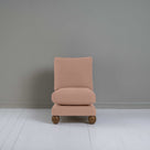Perch Slipper Armchair in Laidback Linen Roseberry Front View - NiX