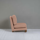 Perch Slipper Armchair in Laidback Linen Roseberry, Side View - NiX