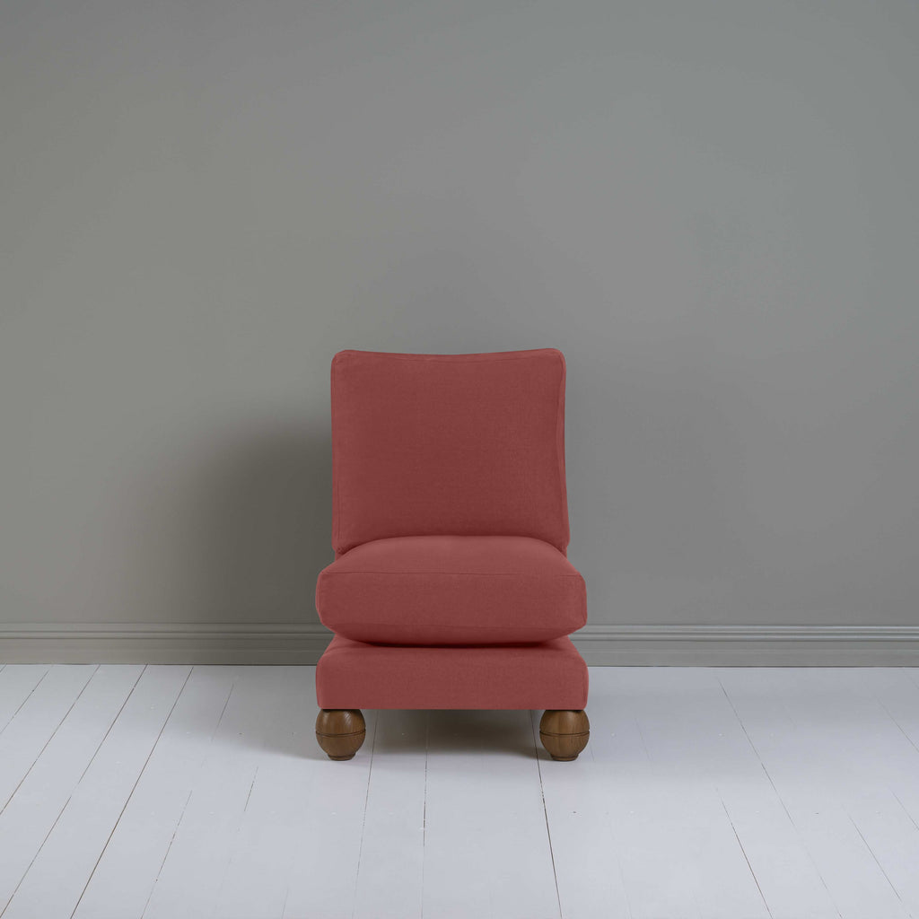  Perch Slipper Armchair in Laidback Linen Rouge 