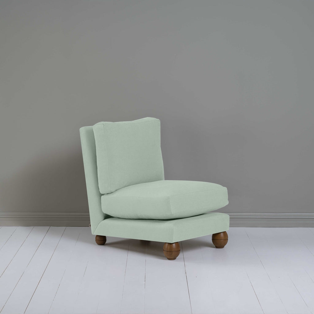 Perch Slipper Armchair in Laidback Linen Sky - NiX