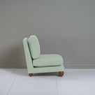 Perch Slipper Armchair in Laidback Linen Sky, Side View - NiX