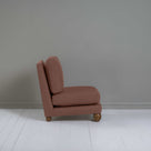 Perch Slipper Armchair in Laidback Linen Sweet Briar, Side View - NiX