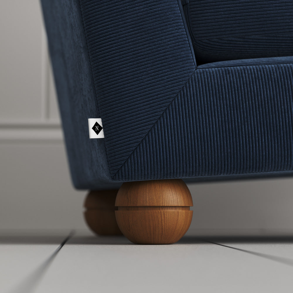 Perch Armchair in Classic Corduroy Dark Blue