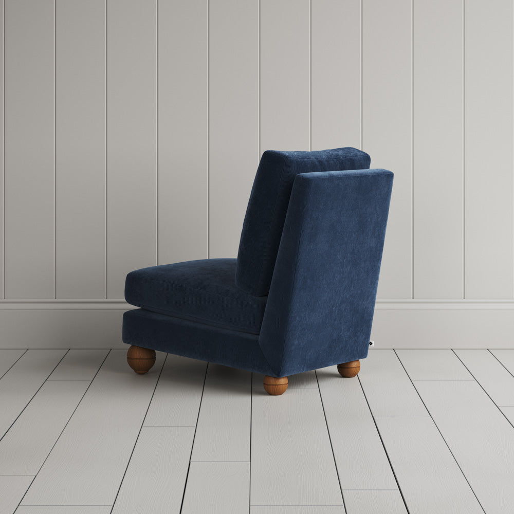 Perch Armchair in Classic Corduroy Dark Blue